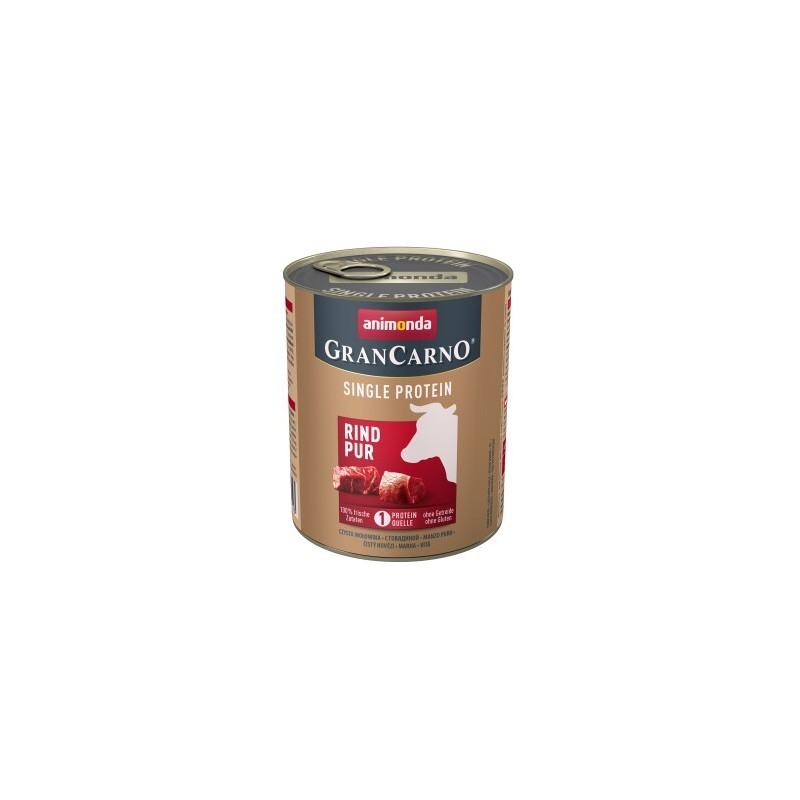 animonda GranCarno Single Protein Nassfutter Hund Adult, Rind pur 24x800 g