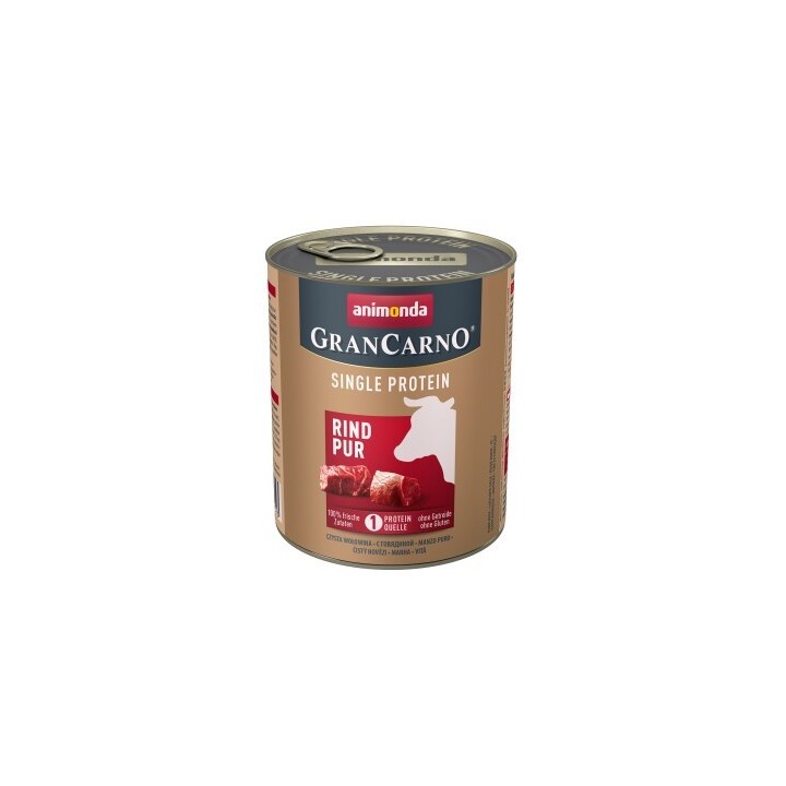 animonda GranCarno Single Protein Nassfutter Hund Adult, Rind pur 24x800 g