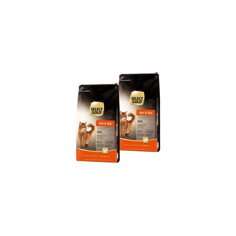 SELECT GOLD Adult Hair & Skin Geflügel mit Lachs 2x10 kg