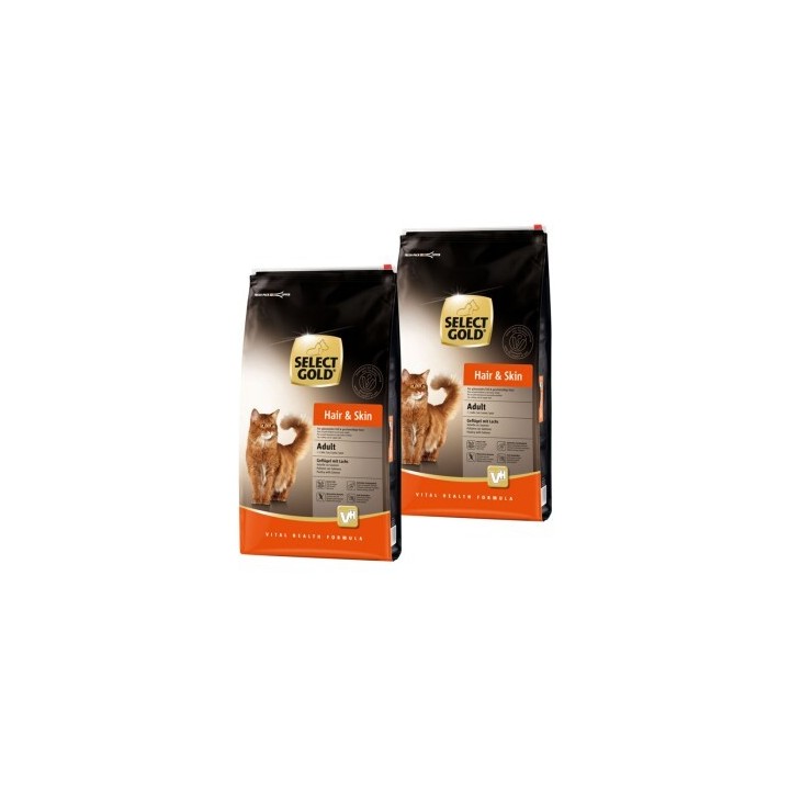 SELECT GOLD Adult Hair & Skin Geflügel mit Lachs 2x10 kg