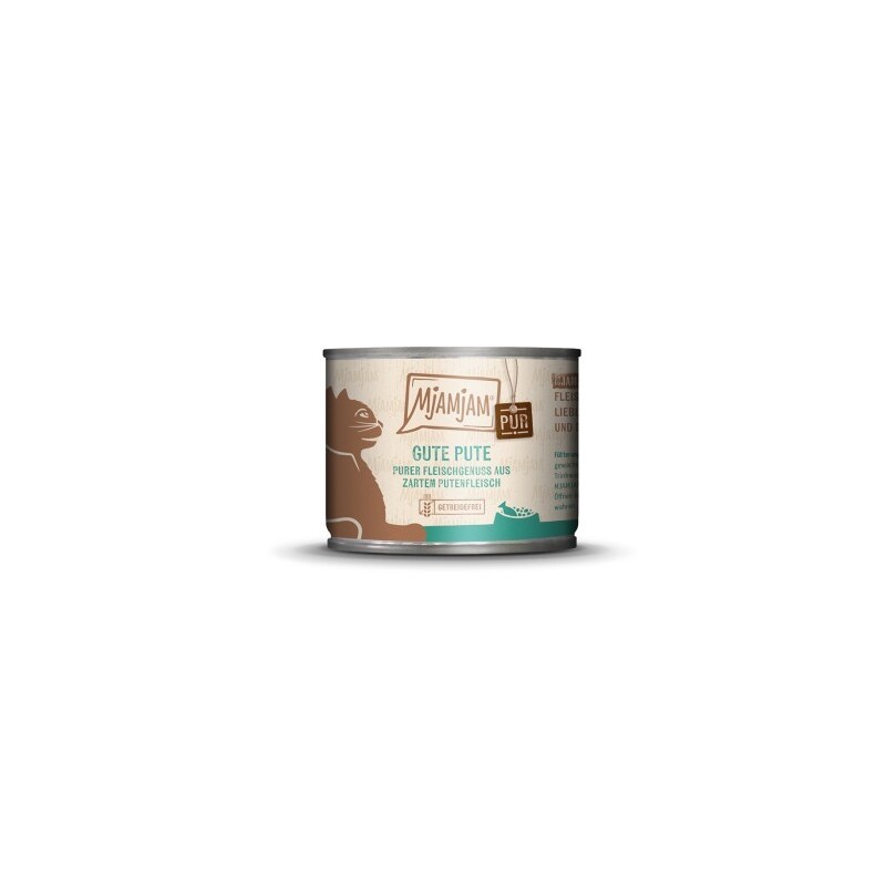 MjAMjAM Nassfutter Katze Adult, Purer Fleischgenuss 6x200 g Pute