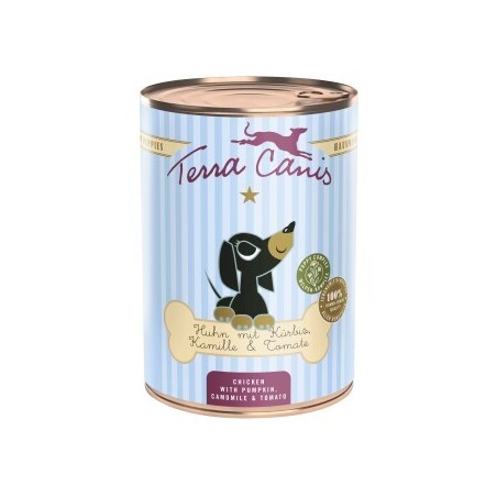 Terra Canis Welpe 6x400g Huhn mit Kürbis, Kamille und Tomate