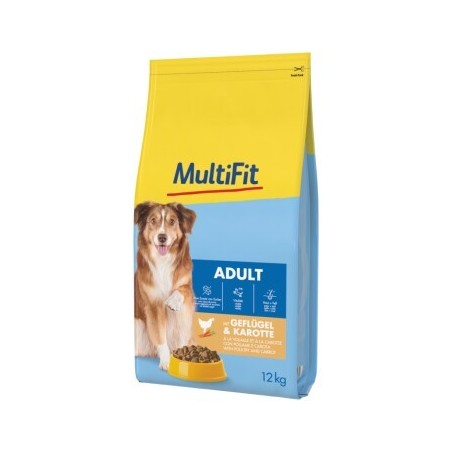 MultiFit Trockenfutter Hund Adult, mit Geflügel & Karotte 12 kg