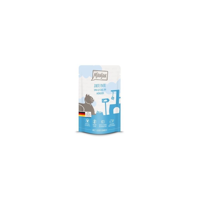 MjAMjAM Nassfutter Katze Adult, Quetschie, Ente und Geflügel 12x125 g
