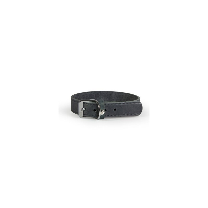 Das Lederband Halsband Weinheim granit 42 cm, 2 cm