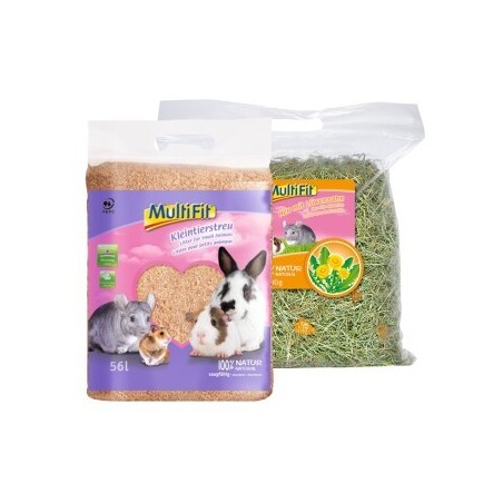 MultiFit Set 56l Einstreu + 500g Heu