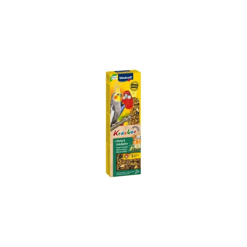 Vitakraft Großsittich Kräcker 4x2er Honig & Eukalyptus