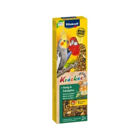 Vitakraft Großsittich Kräcker 4x2er Honig & Eukalyptus