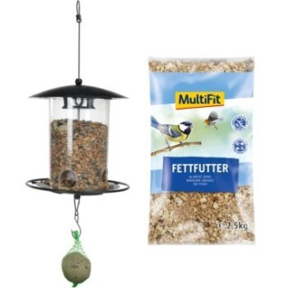 AniOne Futtersäule m. Plexiglas mit MultiFit Fettfutter