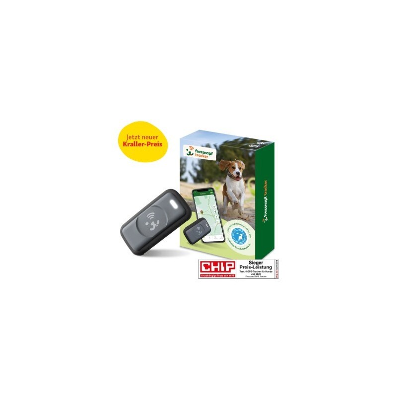 Fressnapf GPS-Tracker für Hunde schwarz/ grau