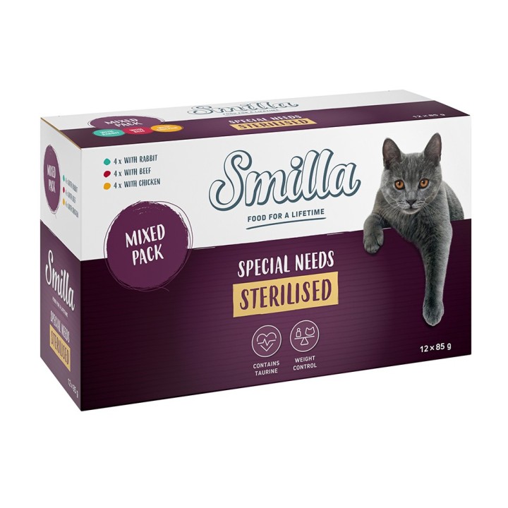 Smilla Frischebeutel Sterilised Pastete - Mixpaket (12 x 85 g)