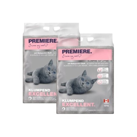 PREMIERE Excellent Babypuder Klumpstreu 2x12 kg