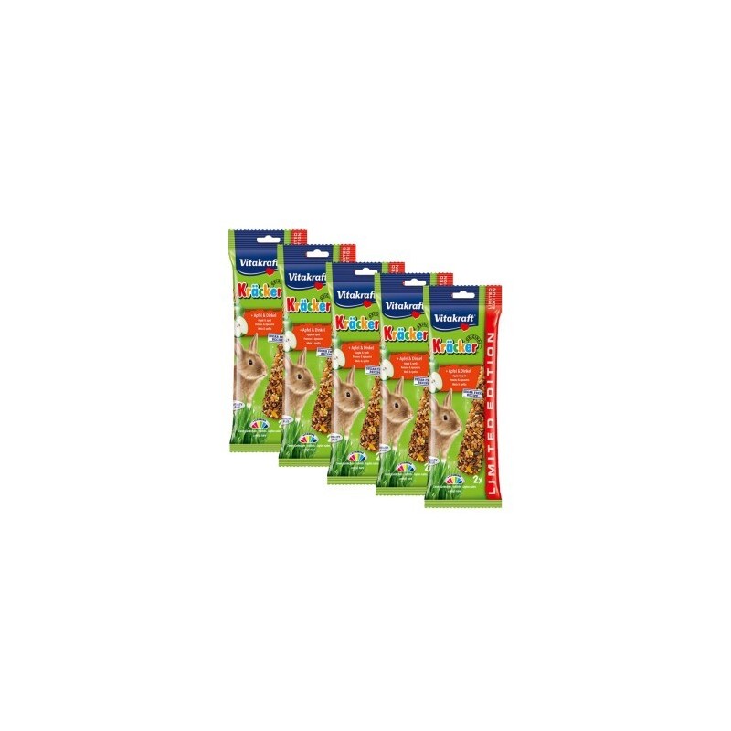 Vitakraft Kräcker Zwergkaninchen 5x2er Apfel und Dinkel