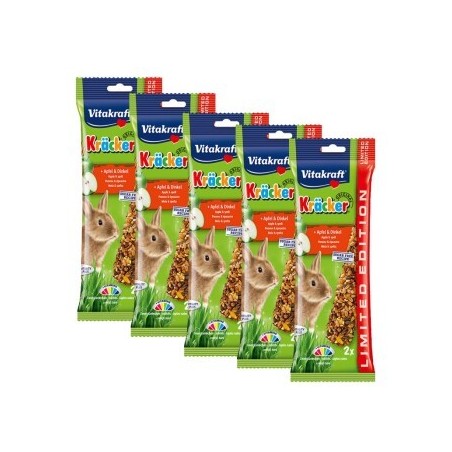 Vitakraft Kräcker Zwergkaninchen 5x2er Apfel und Dinkel