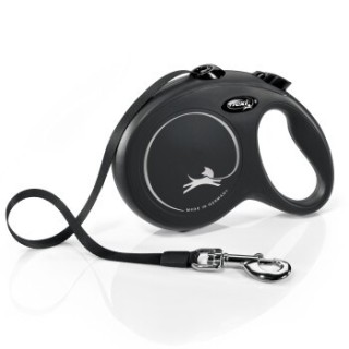 Flexi New Classic Gurt schwarz L, 5 m, 50 kg