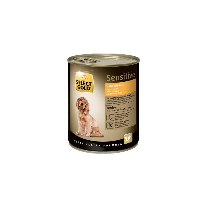 SELECT GOLD Sensitive Junior Huhn und Reis 6x800 g