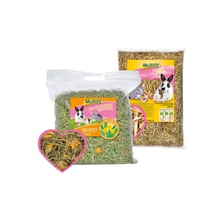 MultiFit 3kg Stroh & 500g Heu mit Löwenzahn