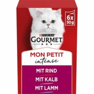 GOURMET Mon Petit Intense 8x6x50g mit Rind, Kalb, Lamm