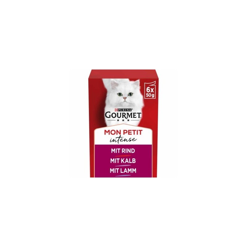 GOURMET Mon Petit Intense 8x6x50g mit Rind, Kalb, Lamm