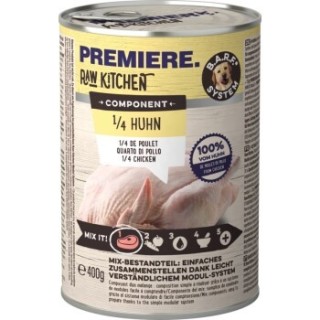 PREMIERE RAW KITCHEN Nassfutter Hund Adult Component, 1/4 Huhn 6x400 g