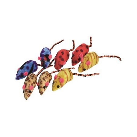 Josty Trendmäuse mit Catnip, 8Stk.,6,5cm, Farben assortiert