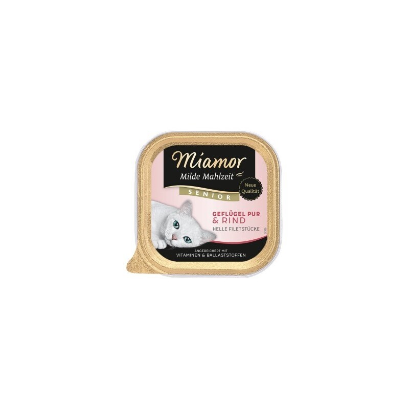 Miamor Milde Mahlzeit Senior Geflügel und Rind 16x100 g
