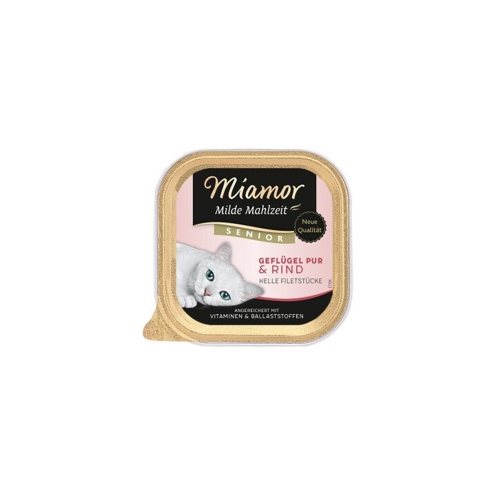 Miamor Milde Mahlzeit Senior Geflügel und Rind 16x100 g
