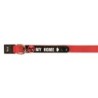 Josty Identitätshalsband für Katzen, Nylon, 12mm/33cm, rot, mit Namensschild