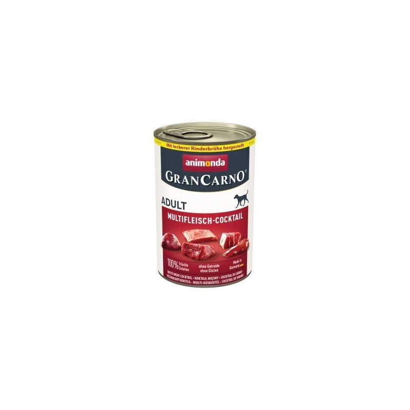 animonda GranCarno Original Nassfutter Hund Adult, Multifleisch Cocktail 6x400 g
