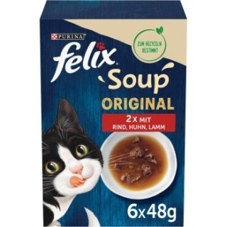 Felix Soup Suppe 6x48g Rind, Huhn und Lamm