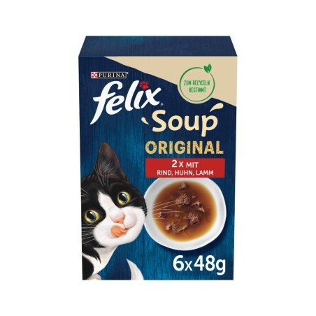 Felix Soup Suppe 6x48g Rind, Huhn und Lamm