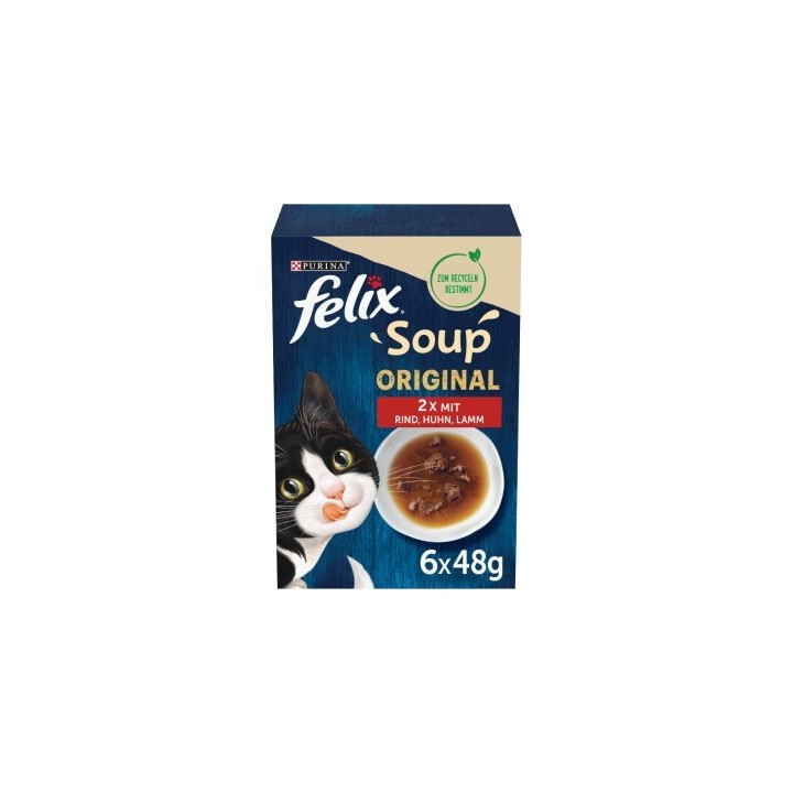Felix Soup Suppe 6x48g Rind, Huhn und Lamm