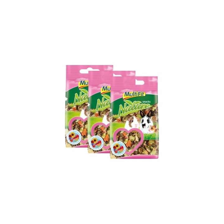 MultiFit Nature snacks Blüten & Gemüse 3x100g