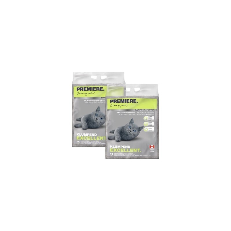 PREMIERE Excellent Zitronengras Klumpstreu 2x12 kg