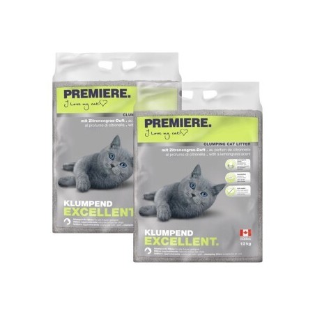 PREMIERE Excellent Zitronengras Klumpstreu 2x12 kg