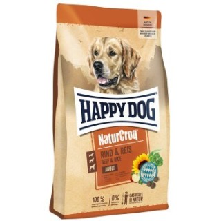 HAPPY DOG NaturCroq Trockenfutter Hund Adult, Rind & Reis 2x15 kg