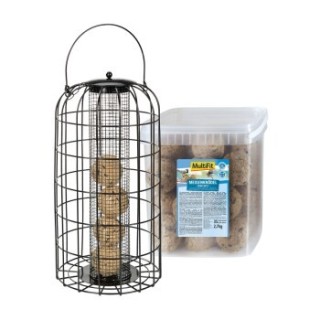 AniOne Futterschutzsäule mit MultiFit Meisenknödel 35er ohne Netz