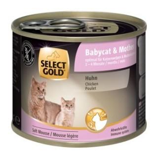 SELECT GOLD Babycat & Mother Soft Mousse Huhn 6x200 g