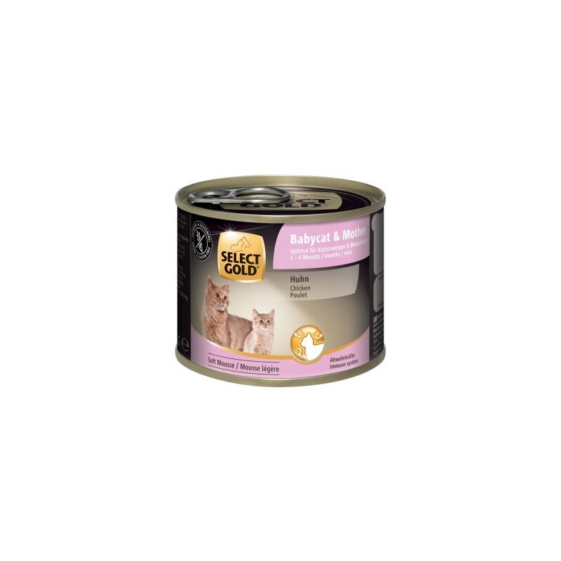 SELECT GOLD Babycat & Mother Soft Mousse Huhn 6x200 g