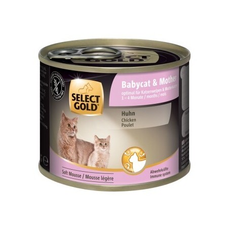 SELECT GOLD Babycat & Mother Soft Mousse Huhn 6x200 g