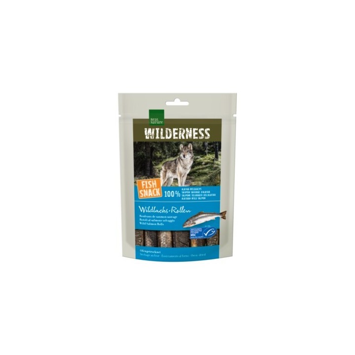 REAL NATURE WILDERNESS Fish Snack Wildlachs-Rollen, 70 g