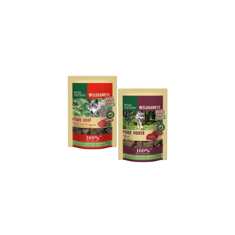 REAL NATURE Wilderness Meat Snack Soft Pferd, Rind 2x150g