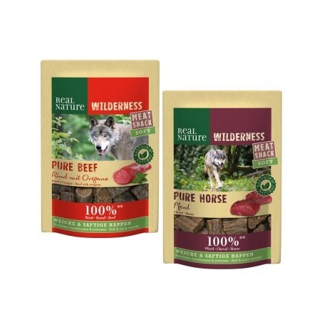 REAL NATURE Wilderness Meat Snack Soft Pferd, Rind 2x150g