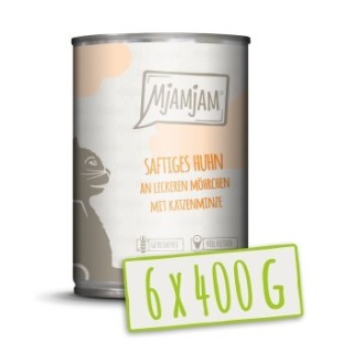 MjAMjAM Nassfutter Katze Adult 6x400 g Huhn an Möhrchen