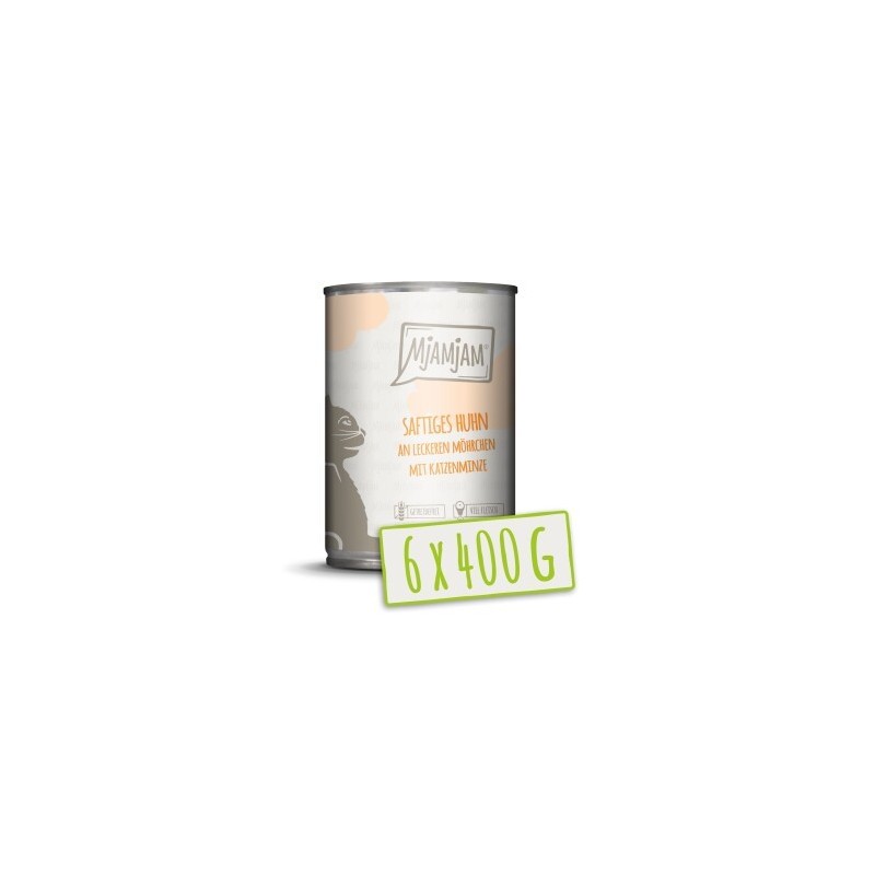 MjAMjAM Nassfutter Katze Adult 6x400 g Huhn an Möhrchen