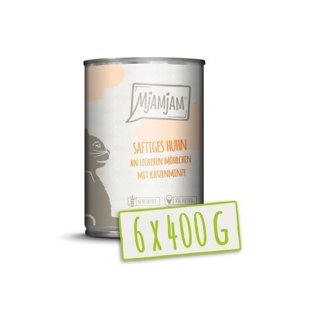 MjAMjAM Nassfutter Katze Adult 6x400 g Huhn an Möhrchen