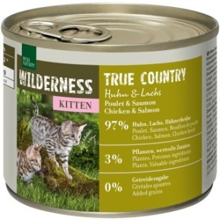 REAL NATURE WILDERNESS Kitten True Country, Huhn und Lachs 6x200 g