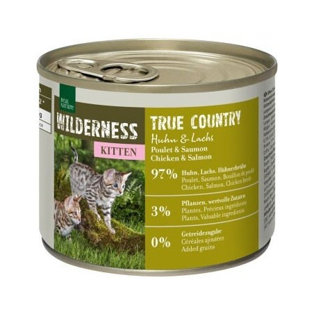 REAL NATURE WILDERNESS Kitten True Country, Huhn und Lachs 6x200 g