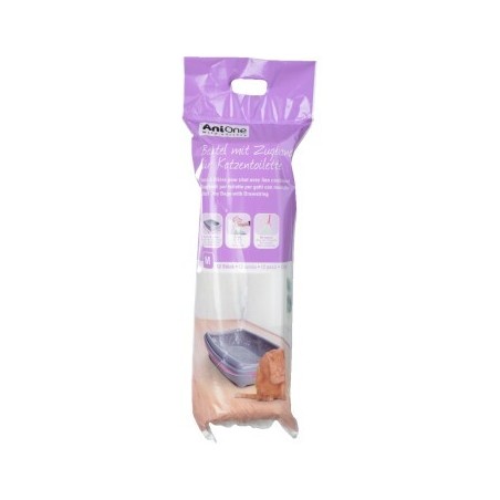 AniOne Beutel mit Zugband für Katzentoilette L