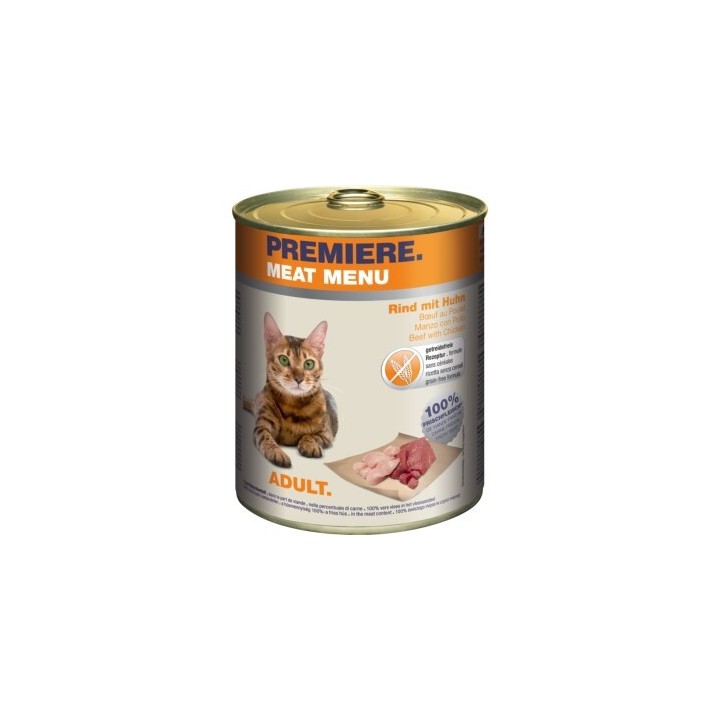 PREMIERE Meat Menu Adult Rind und Huhn 6x800 g